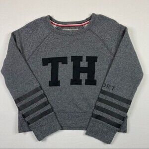 Tommy Hilfiger Sport Sweatshirt Womens Small Athleisure Crewneck Pullover Stripe